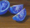 Auschnitt aus dem Gemälde: Blaue Tomaten